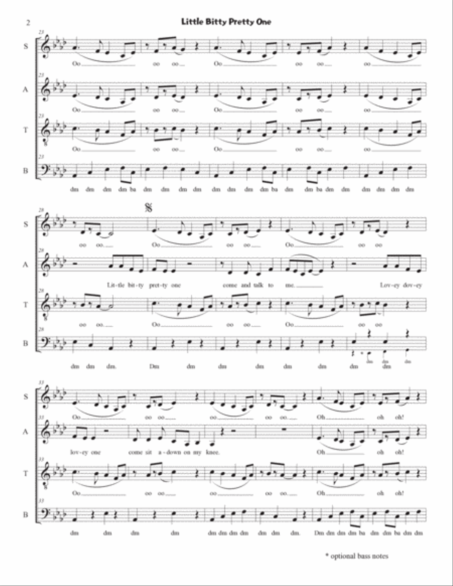 Little Bitty Pretty One Little Bitty Pretty One 4-Part scores gallery preview page 2