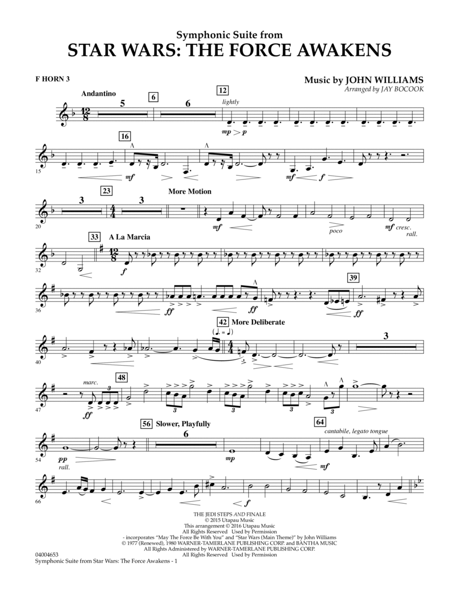 Symphonic Suite from Star Wars: The Force Awakens - F Horn 3