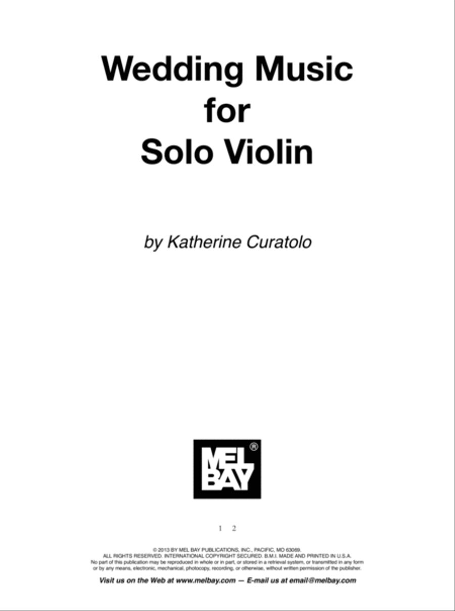 Wedding Music for Solo Violin Violin Solo scores gallery preview page 2