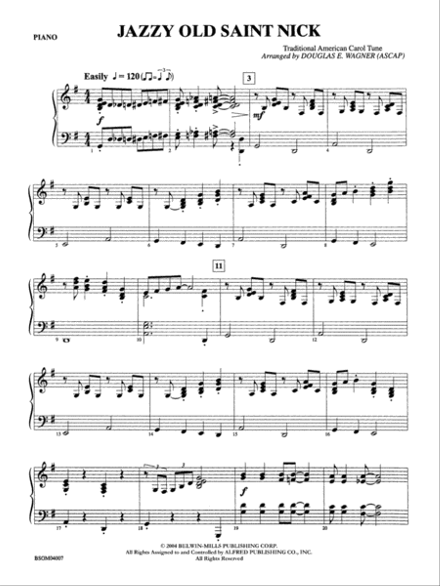 Jazzy Old Saint Nick: Piano Accompaniment Orchestra scores gallery preview page 1