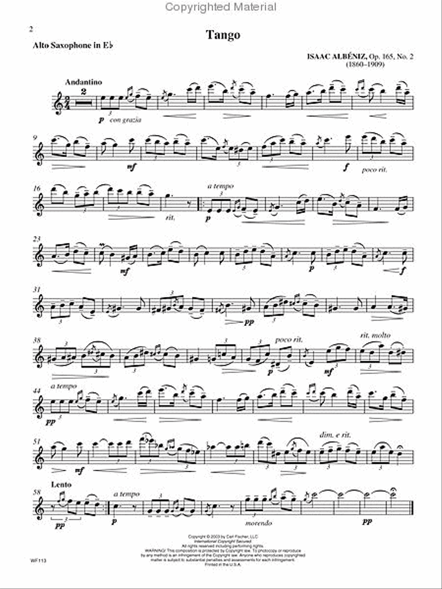 Repertoire Classics for Alto Saxophone Alto Saxophone scores gallery preview page 2