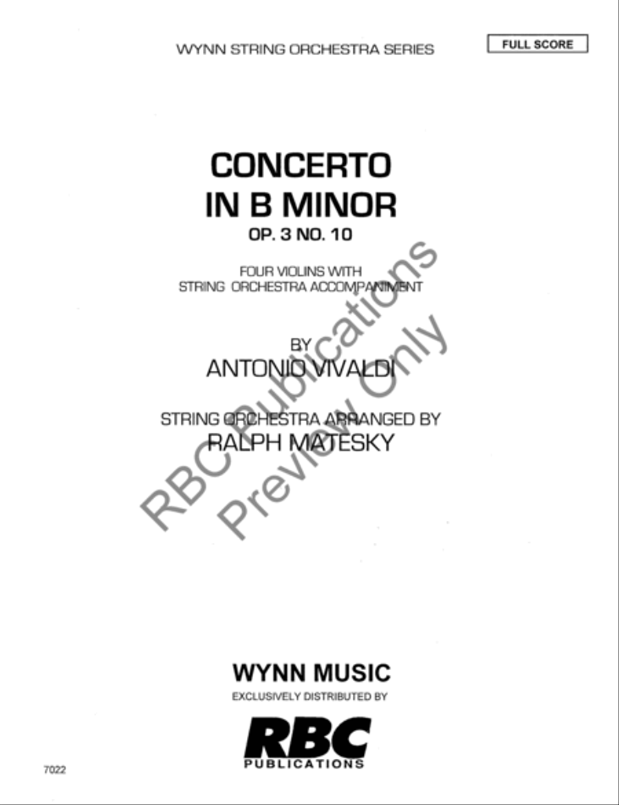 Concerto In B Minor Concerto In B Minor String Orchestra scores gallery preview page 2