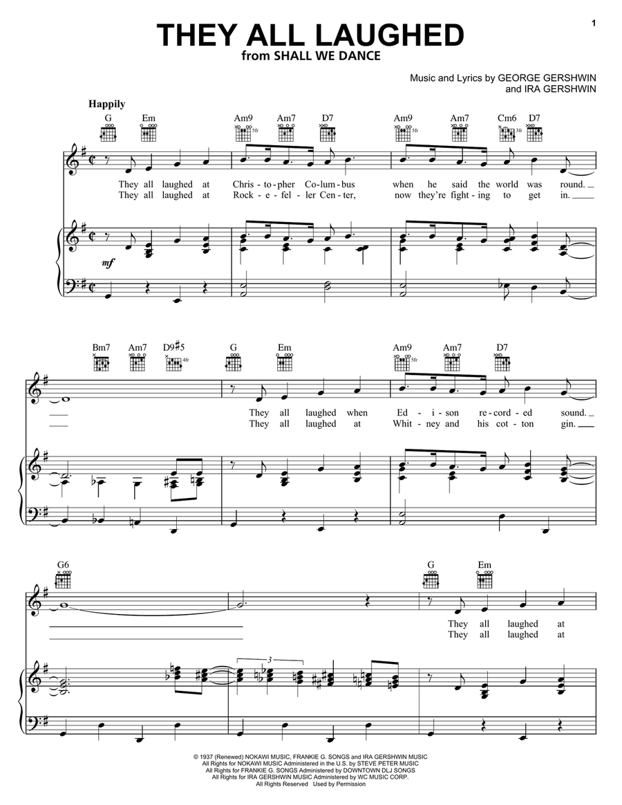 They All Laughed Guitar scores gallery preview page 1