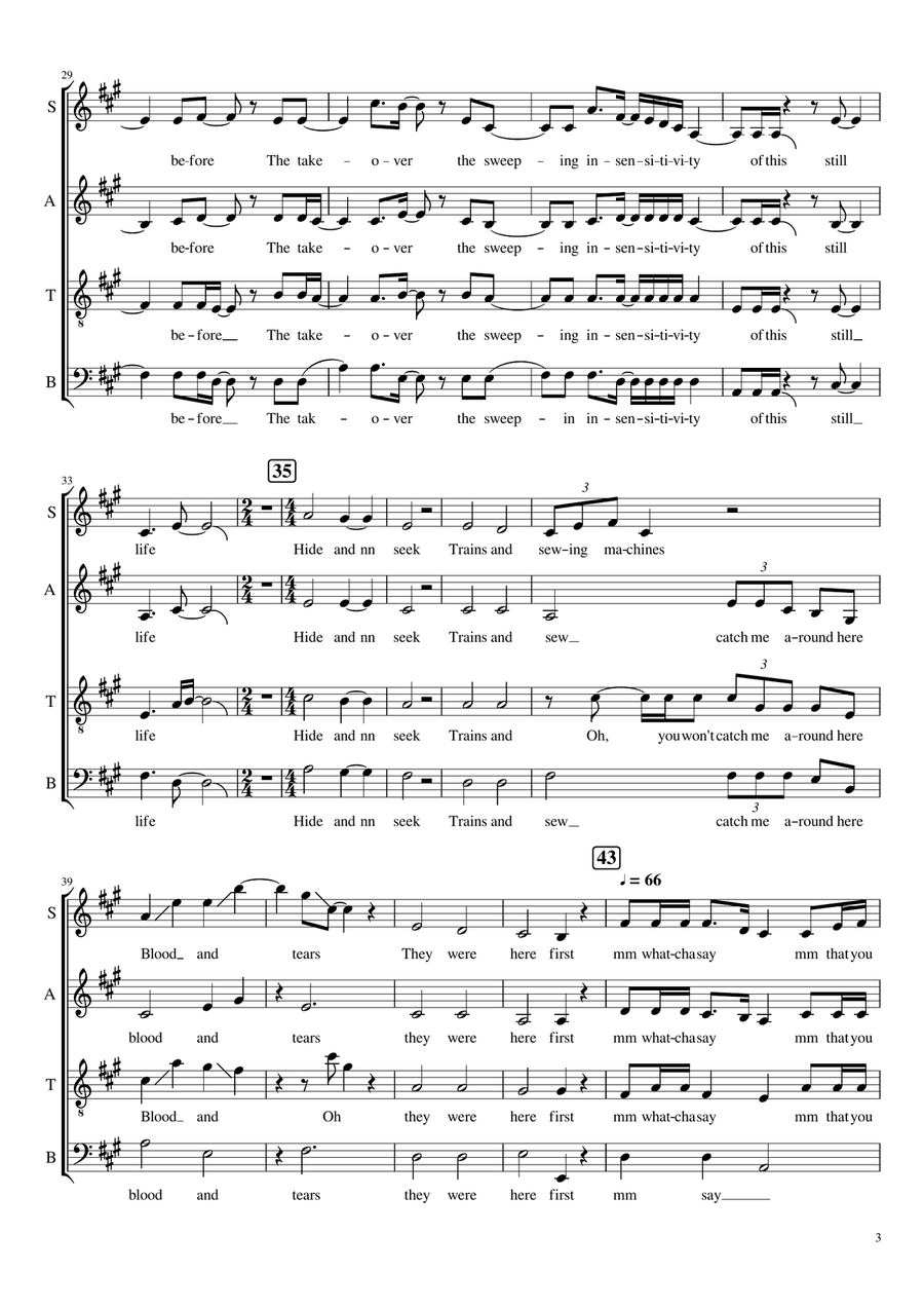 Hide And Seek 4-Part scores gallery preview page 3
