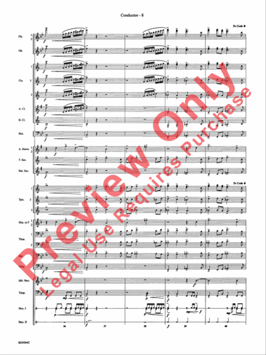 Where the Black Hawk Soars Concert Band scores gallery preview page 11