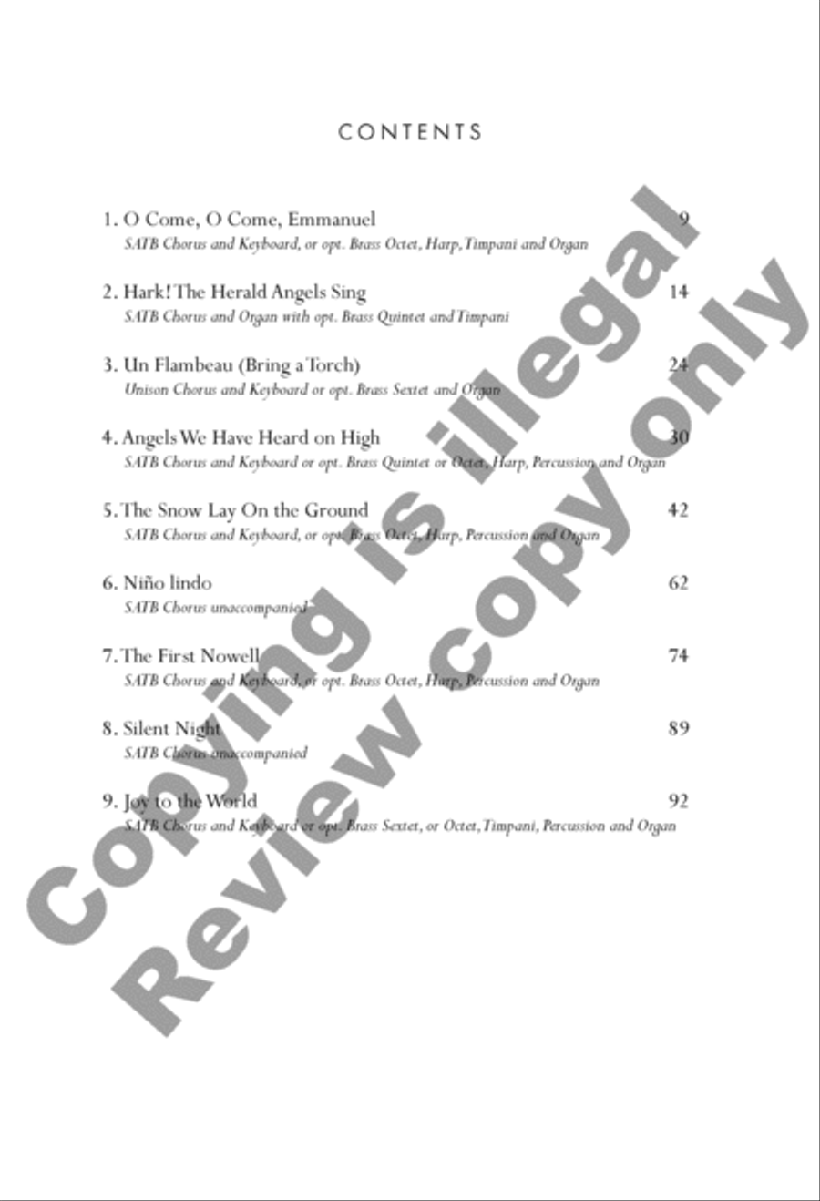 The Snow Lay On the Ground: Nine Festive Carol Settings 4-Part scores gallery preview page 22