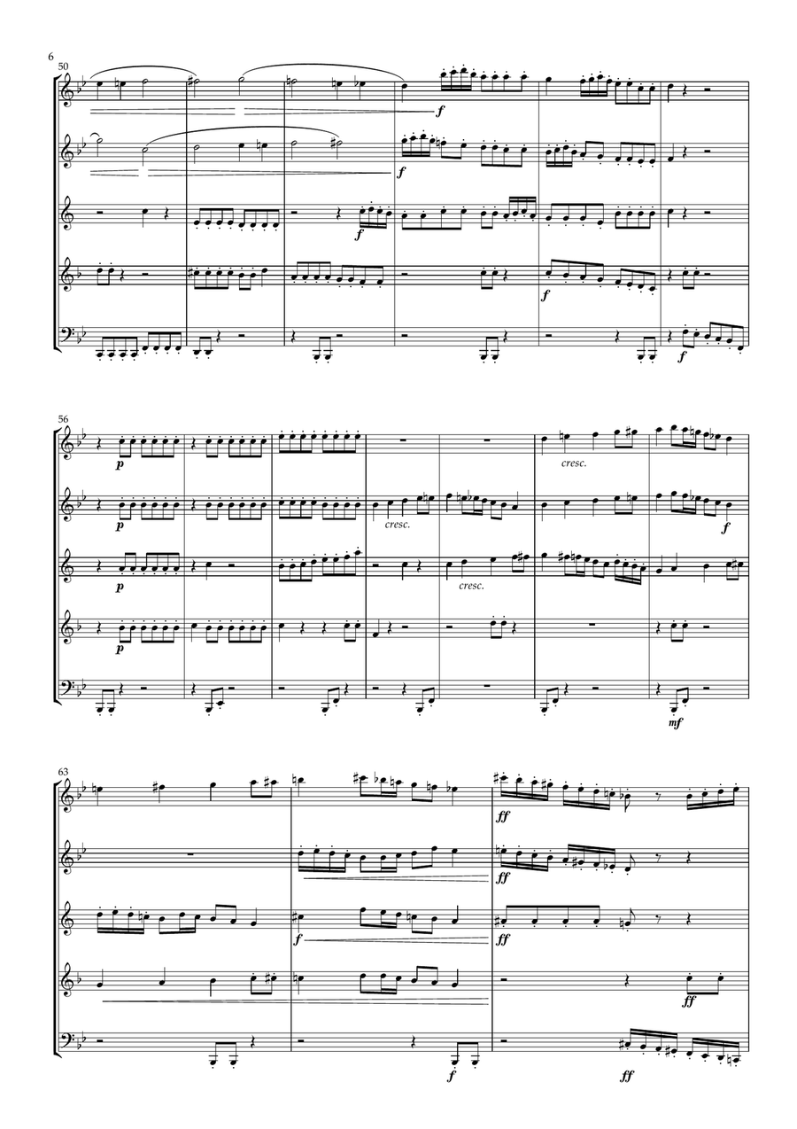 Wind Quintet - One Rule Woodwind Quintet scores gallery preview page 6