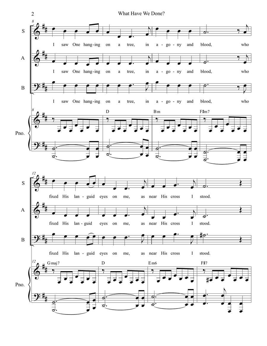 What Have We Done? (SAB) 3-Part scores gallery preview page 2