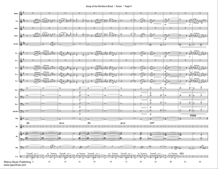Song Of The Nothern Road Song Of The Nothern Road Big Band scores gallery preview page 8