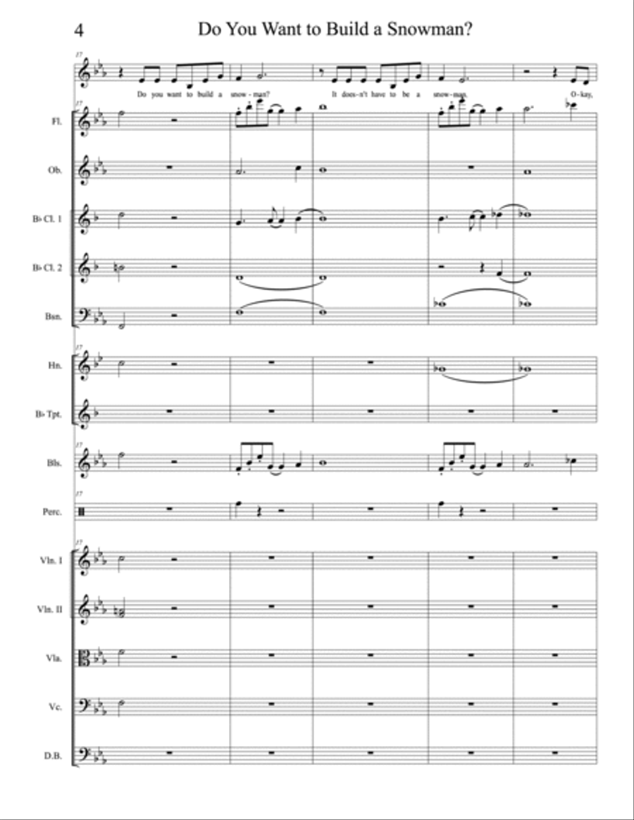 Do You Want To Build A Snowman? Large Ensemble scores gallery preview page 5
