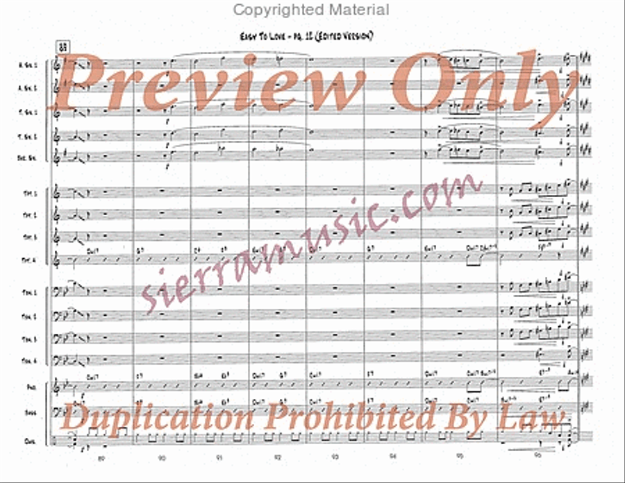 Easy To Love (Edited) Jazz Ensemble scores gallery preview page 13