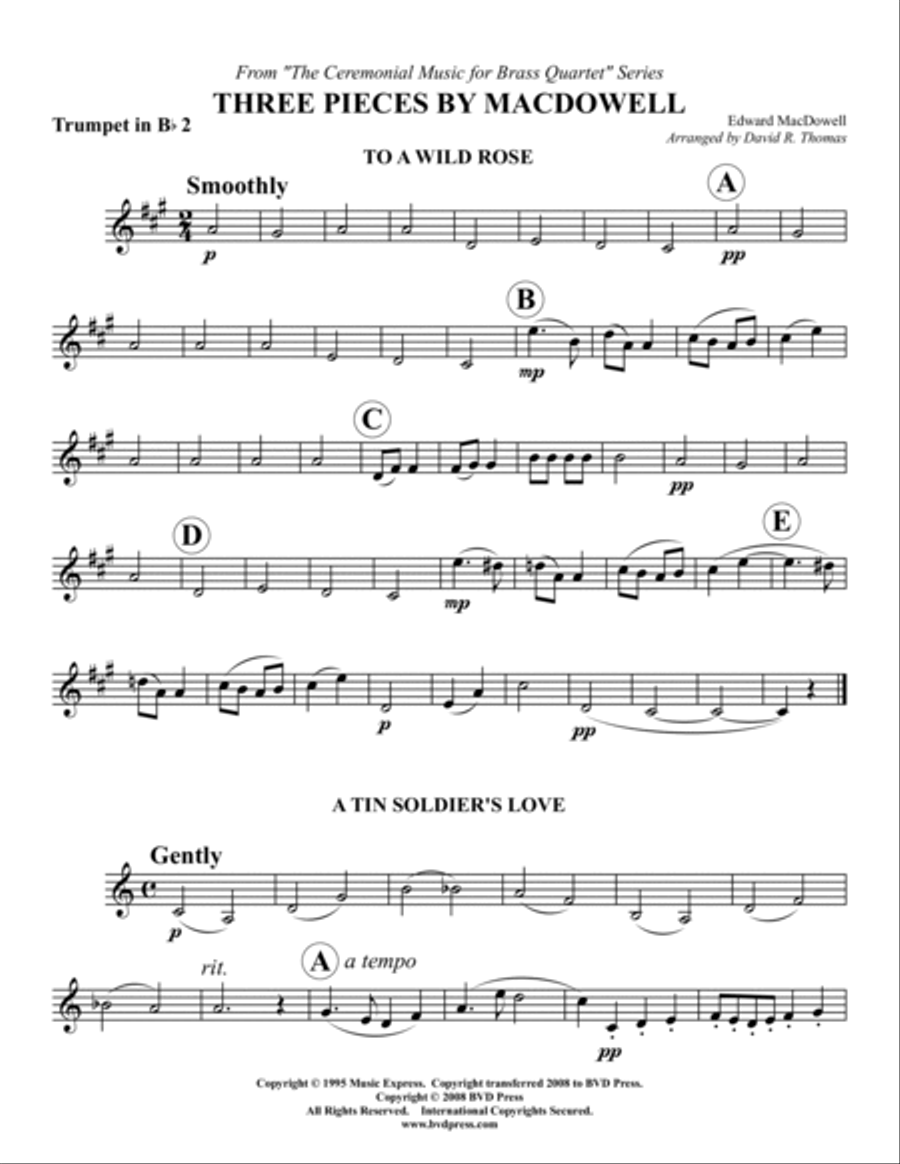 Three MacDowell Pieces Brass Quartet scores gallery preview page 6