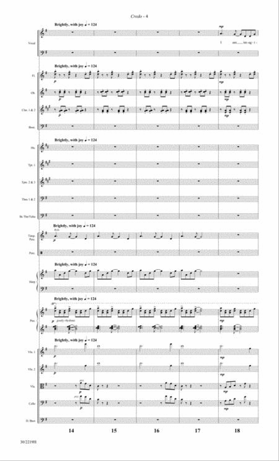 Credo - Full Orchestral Score and Parts Full Orchestra scores gallery preview page 5