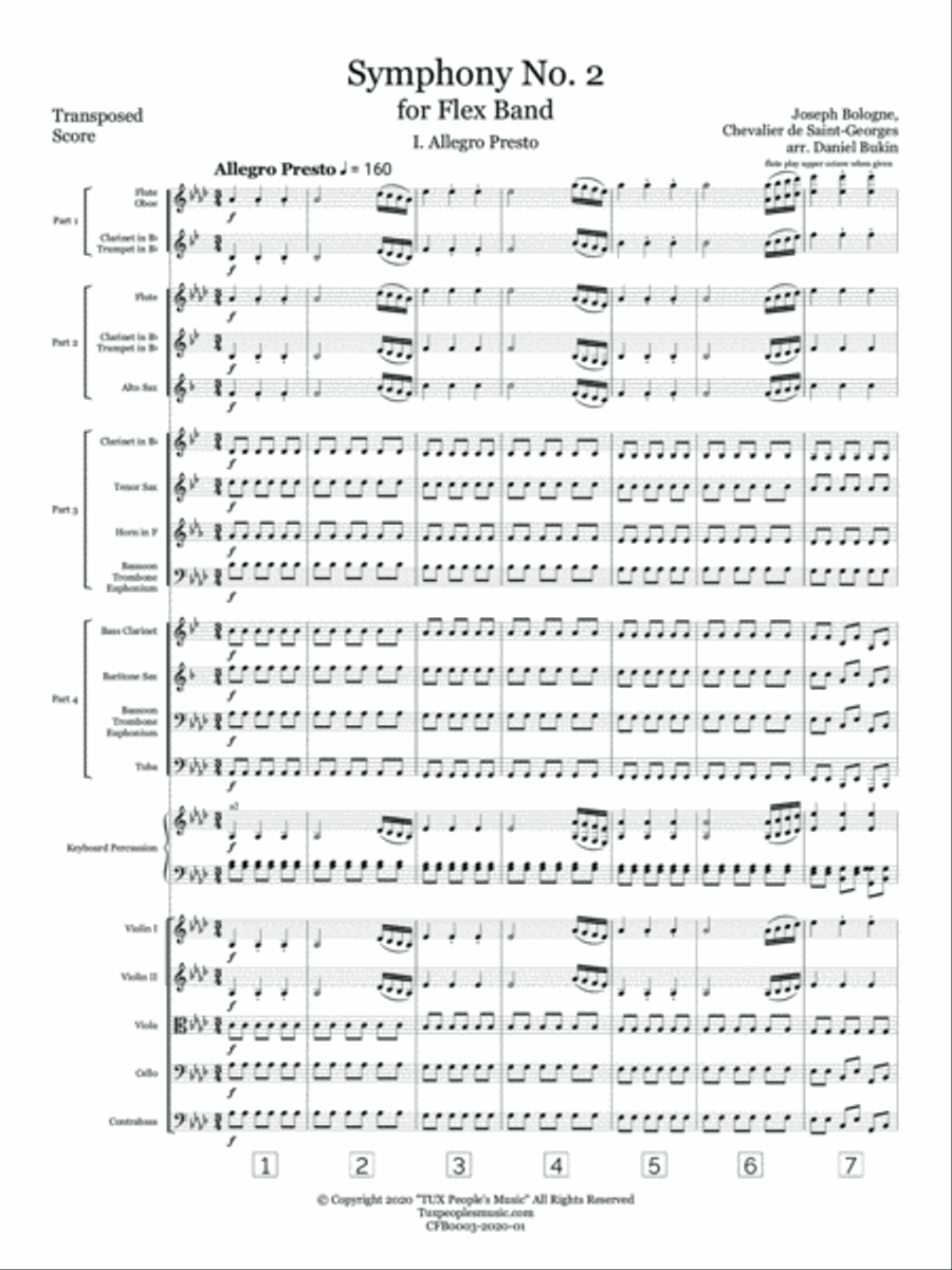 Symphony No. 2, I. Allegro Presto Concert Band scores gallery preview page 4
