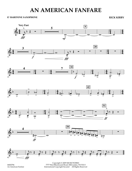 An American Fanfare - Eb Baritone Saxophone
