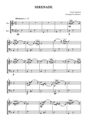 Serenade | Ständchen | Schubert | violin and bassoon duet