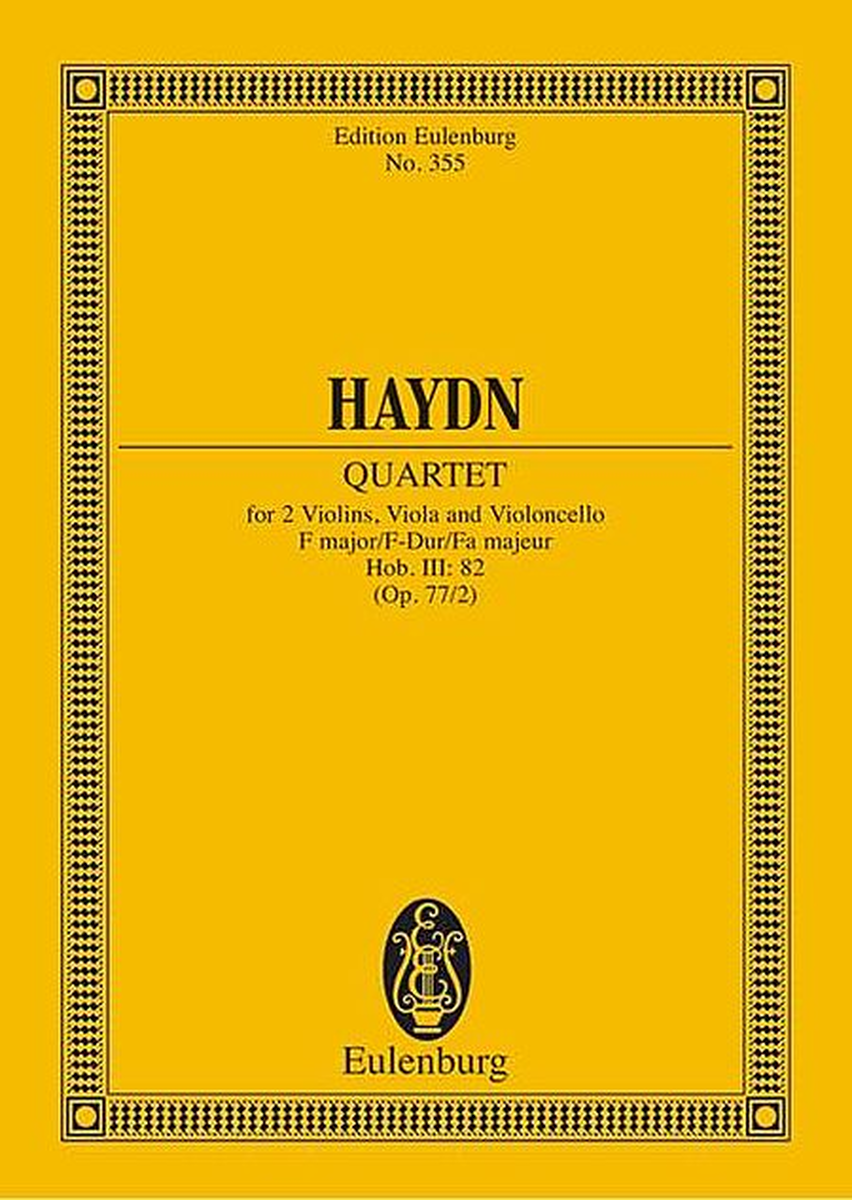 String Quartet in F Major, Op. 77/2, Hob.III:82