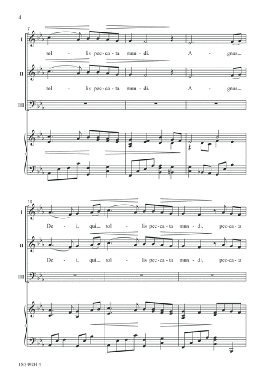 Agnus Dei 3-Part scores gallery preview page 4