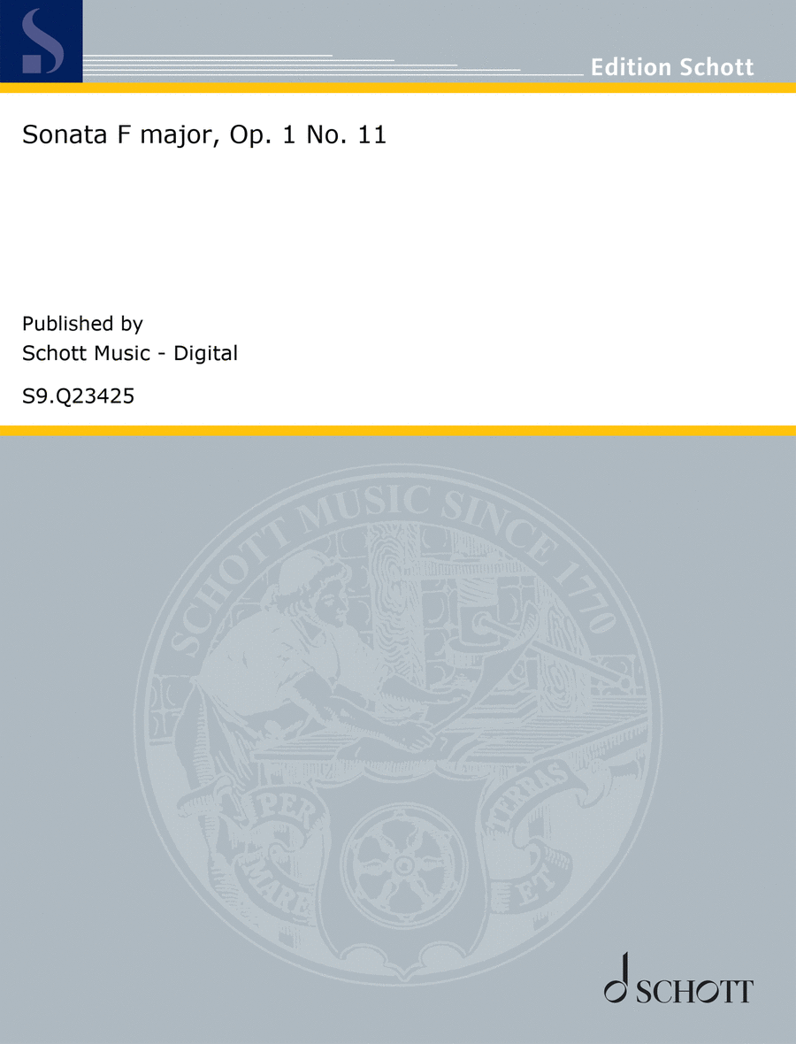 Sonata F major, Op. 1 No. 11 Alto Recorder scores gallery preview page 1