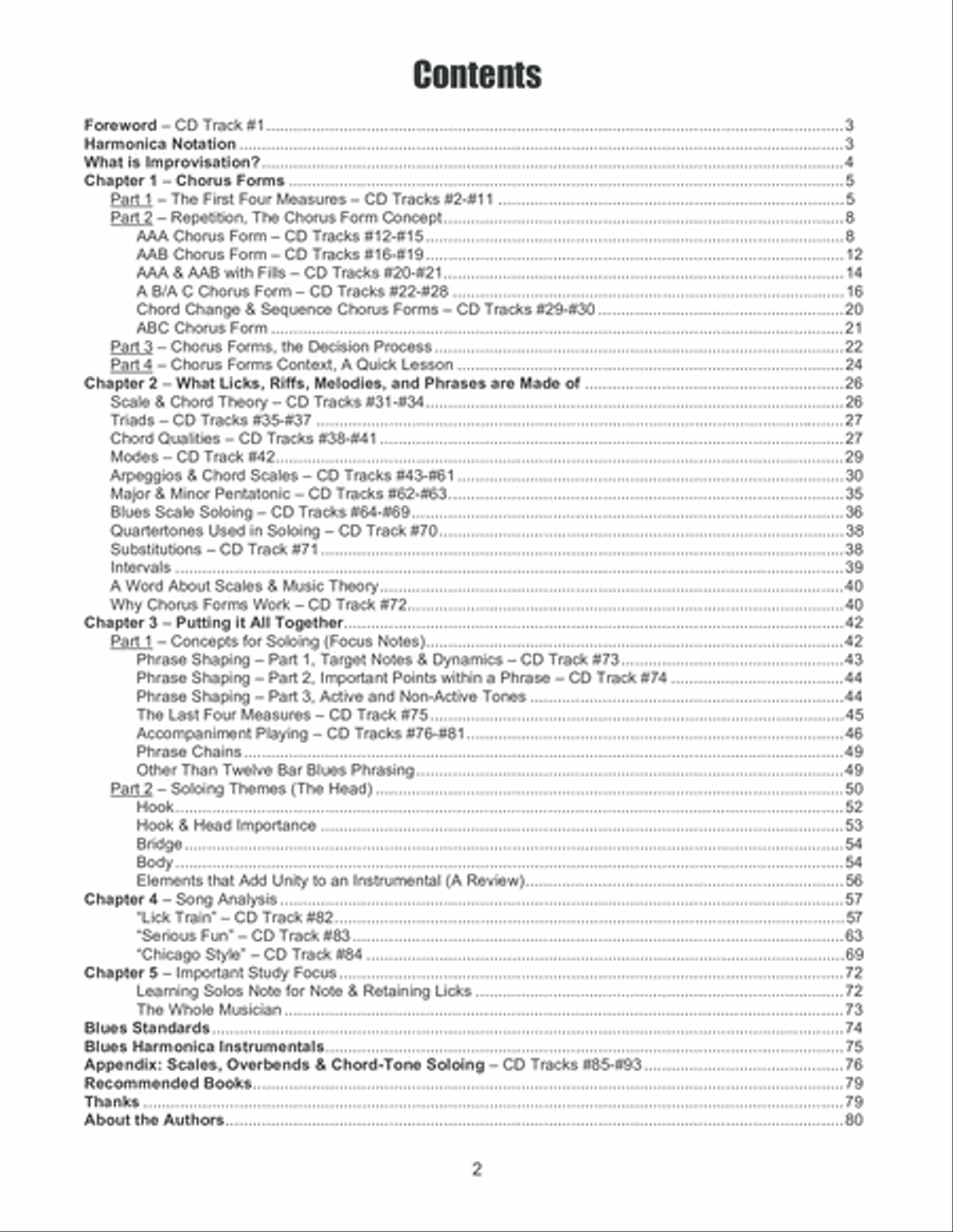 Improvising Blues Harmonica Harmonica scores gallery preview page 3