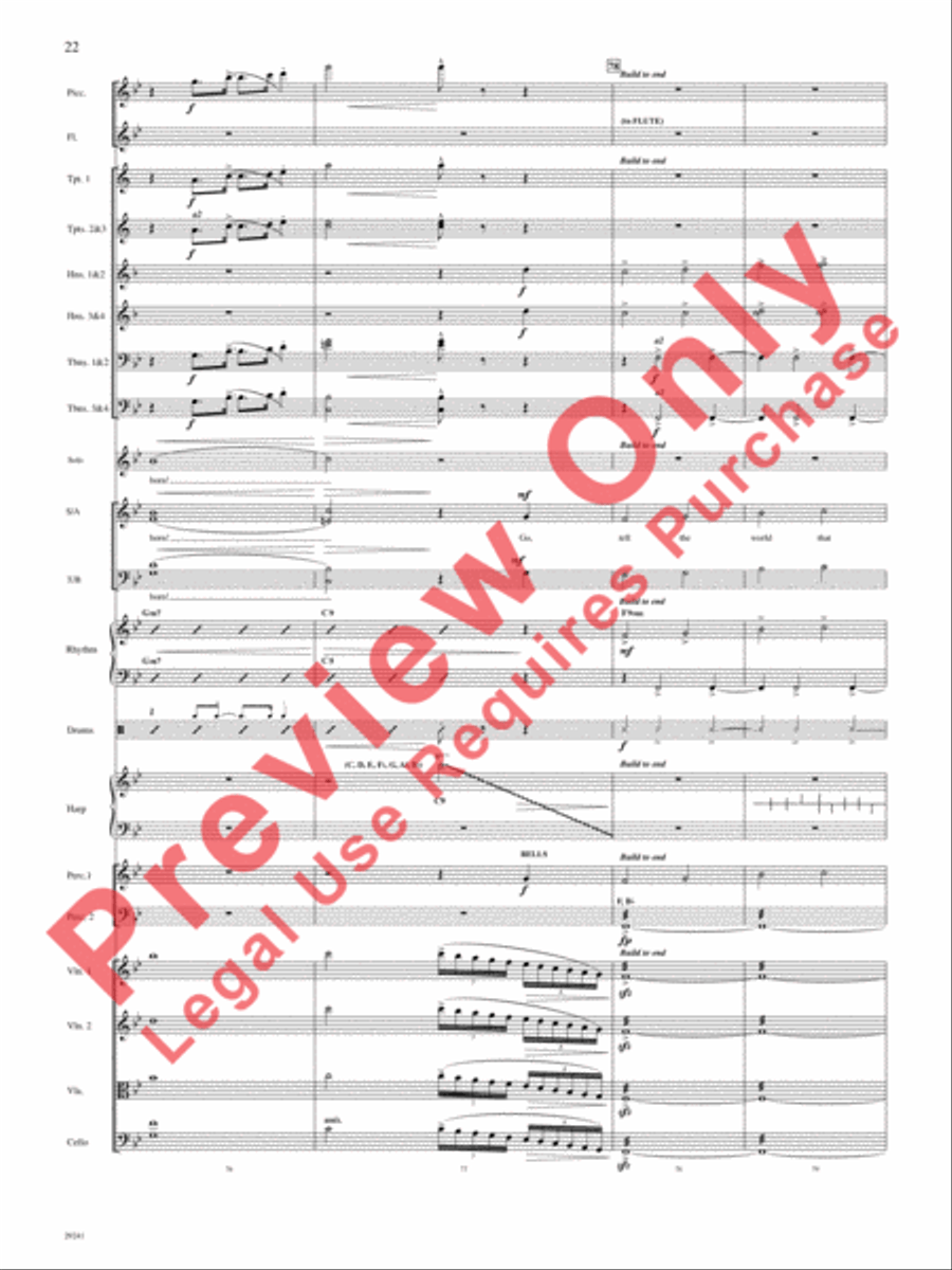 Go, Tell It on the Mountain Choir scores gallery preview page 22