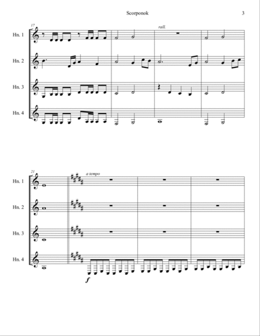 Scorponok Brass Quartet scores gallery preview page 4