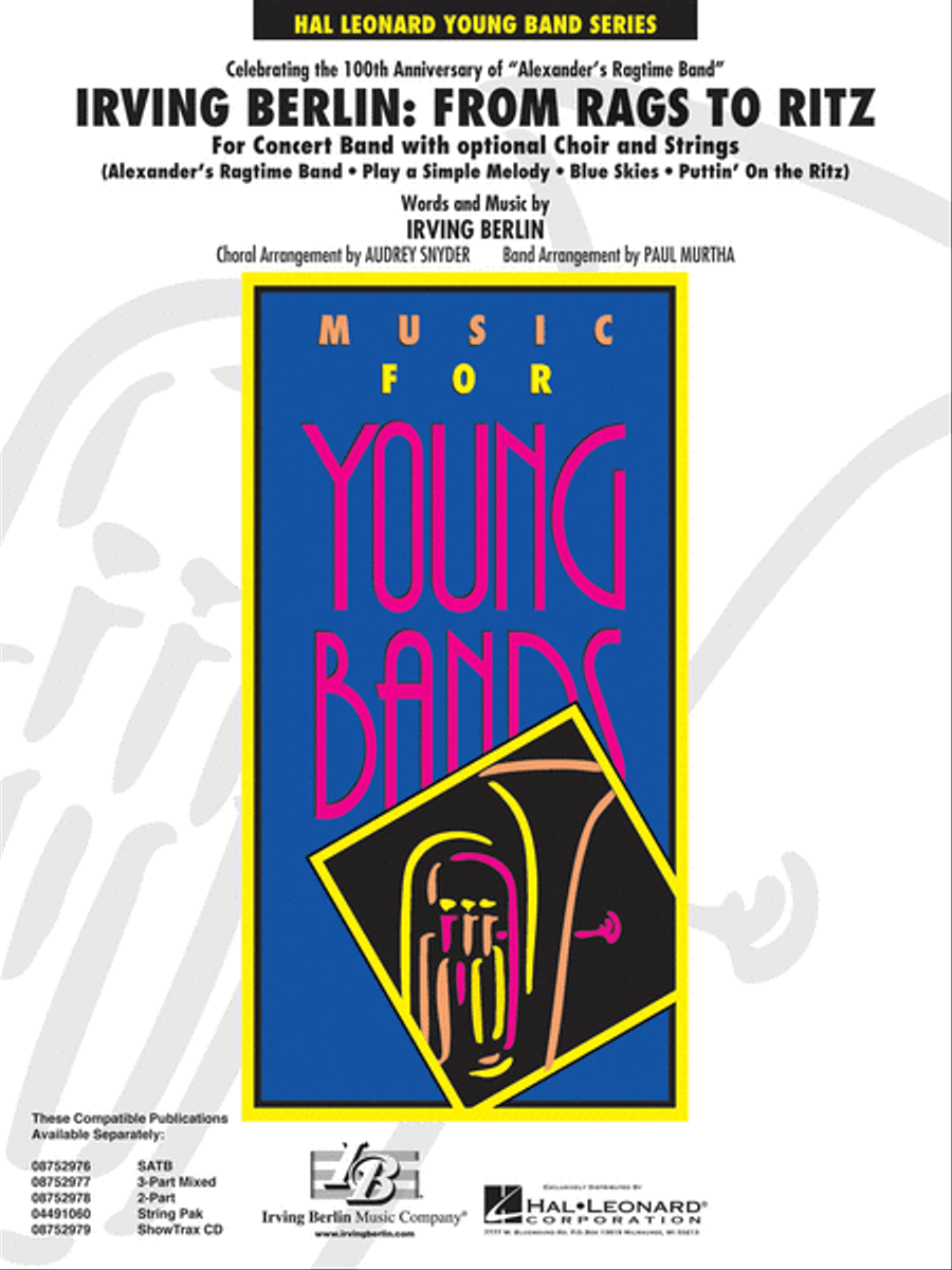 Irving Berlin: From Rags to Ritz (Concert Band w/opt. Choir) Choir scores gallery preview page 1