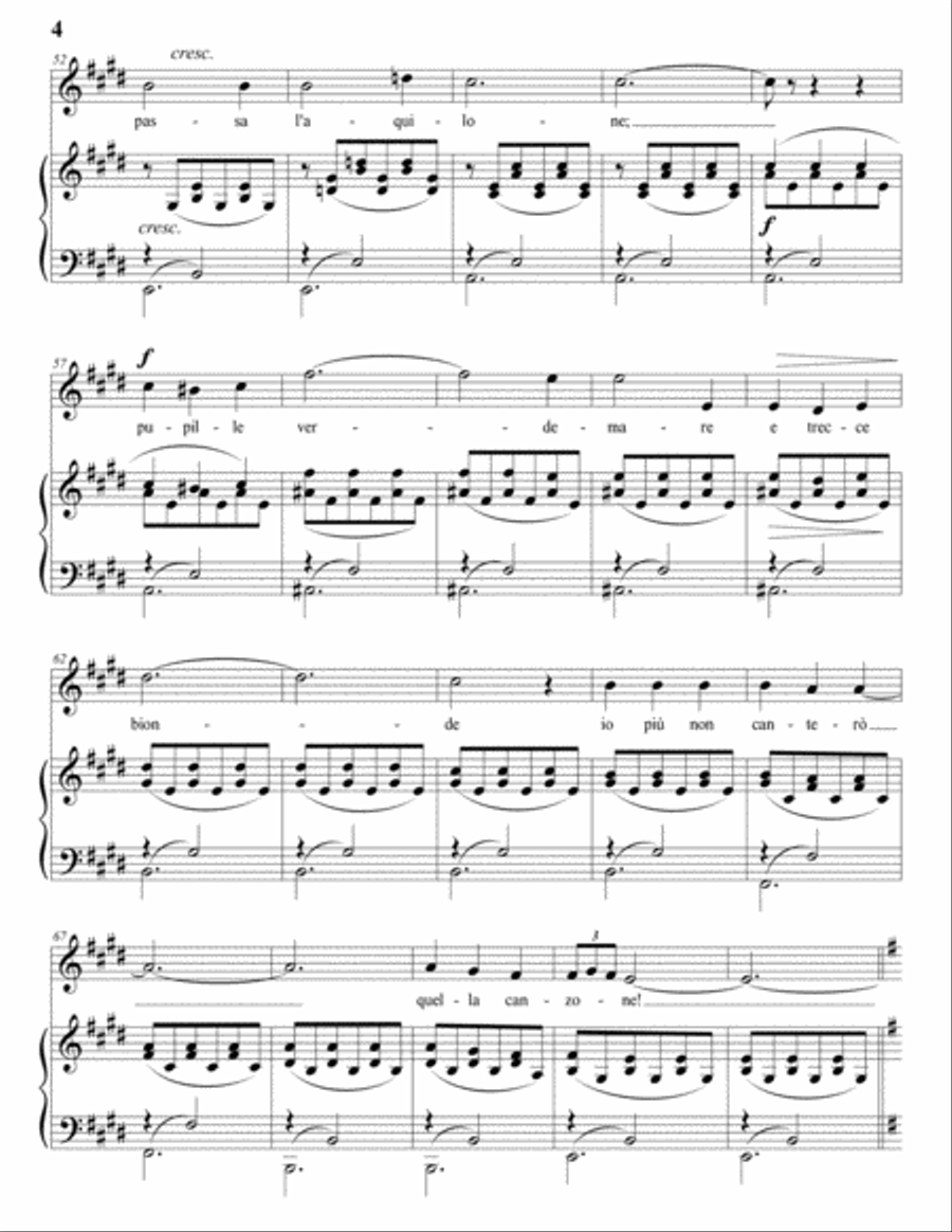 TOSTI: Chitaratta abruzzese (transposed to E minor) Voice scores gallery preview page 5