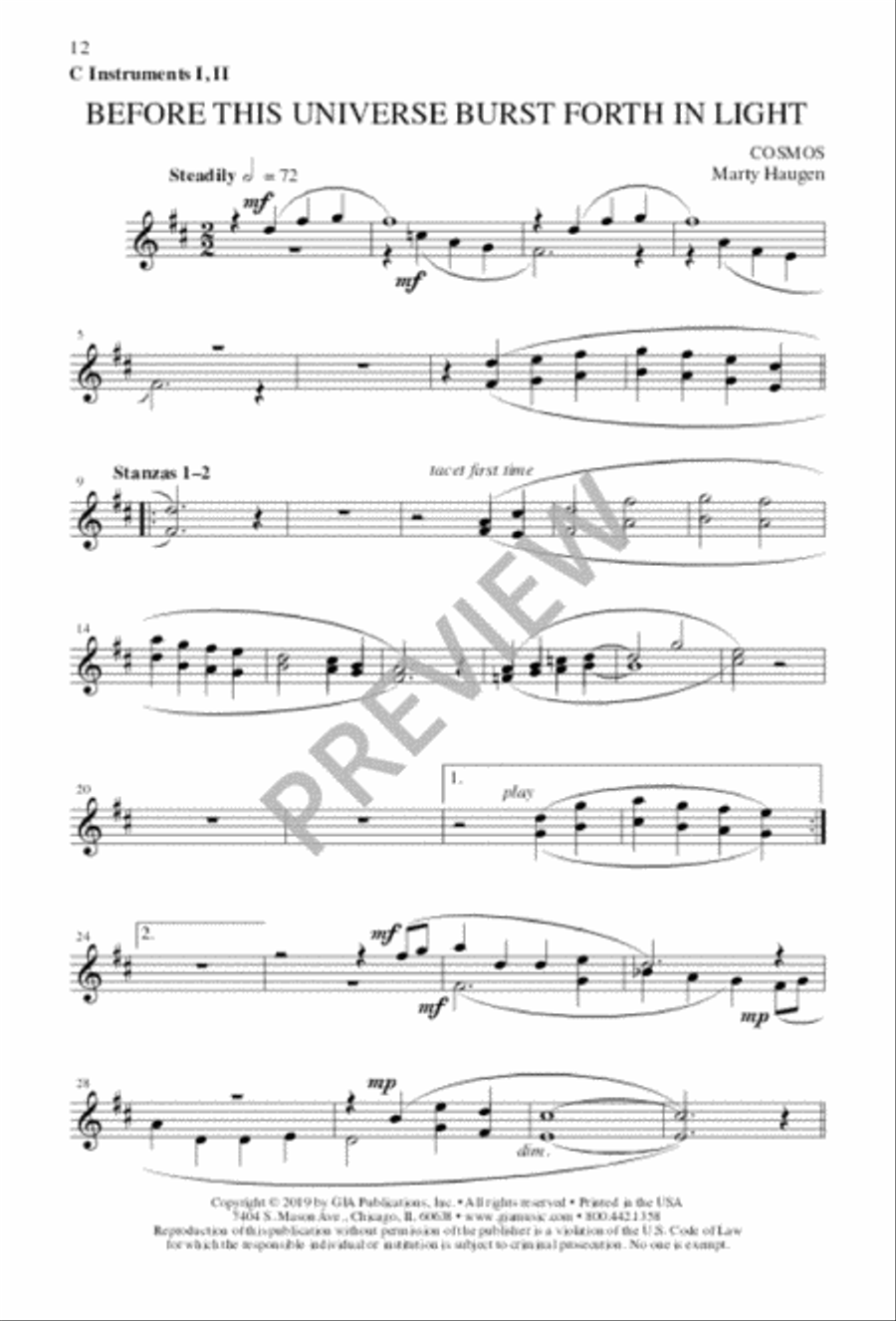 Before This Universe Burst Forth in Light 4-Part scores gallery preview page 13
