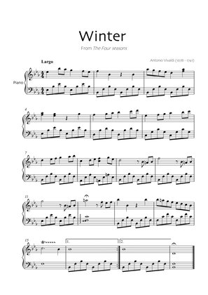 Winter (The four seasons) - Easy piano
