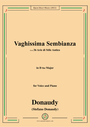 Donaudy-Vaghissima Sembianza,in D flat Major