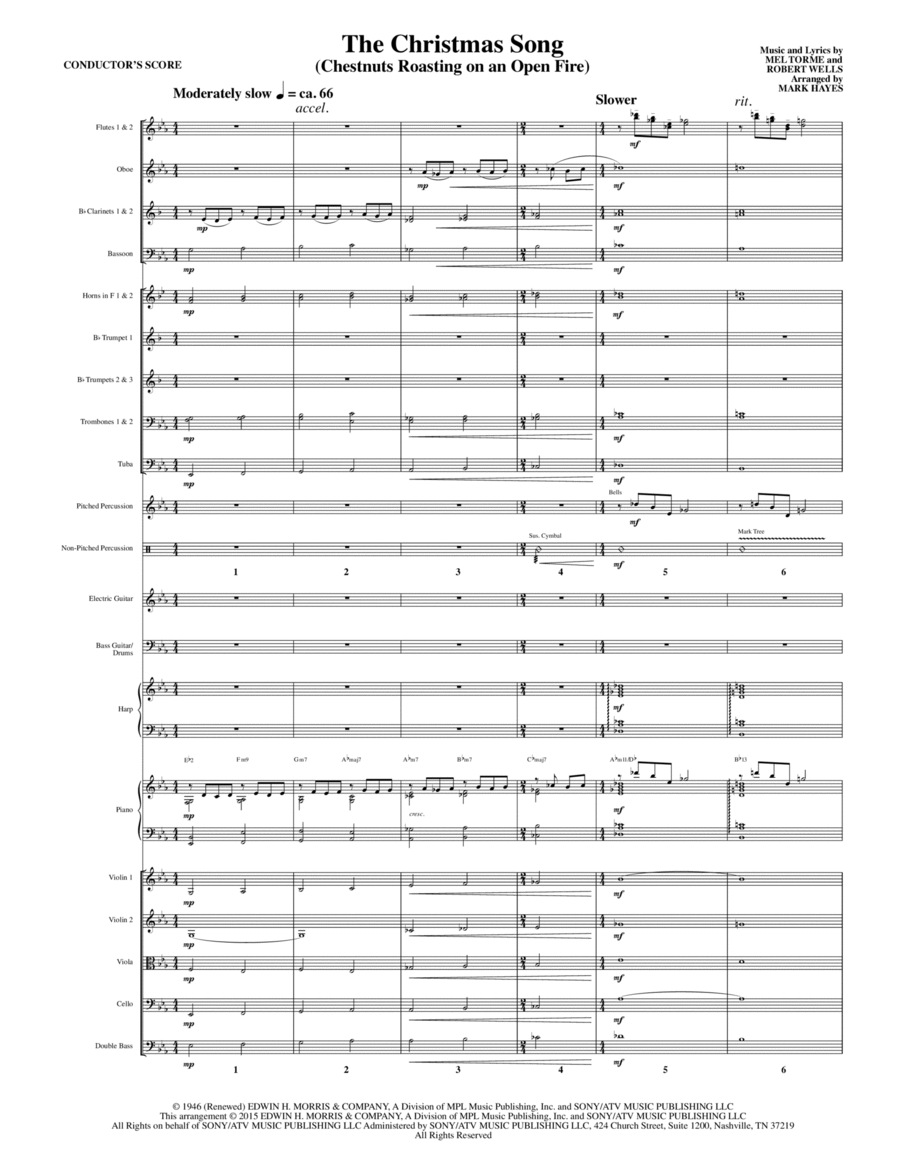 The Christmas Song (Chestnuts Roasting On An Open Fire) - Conductor Score (Full Score) Choir scores gallery preview page 1
