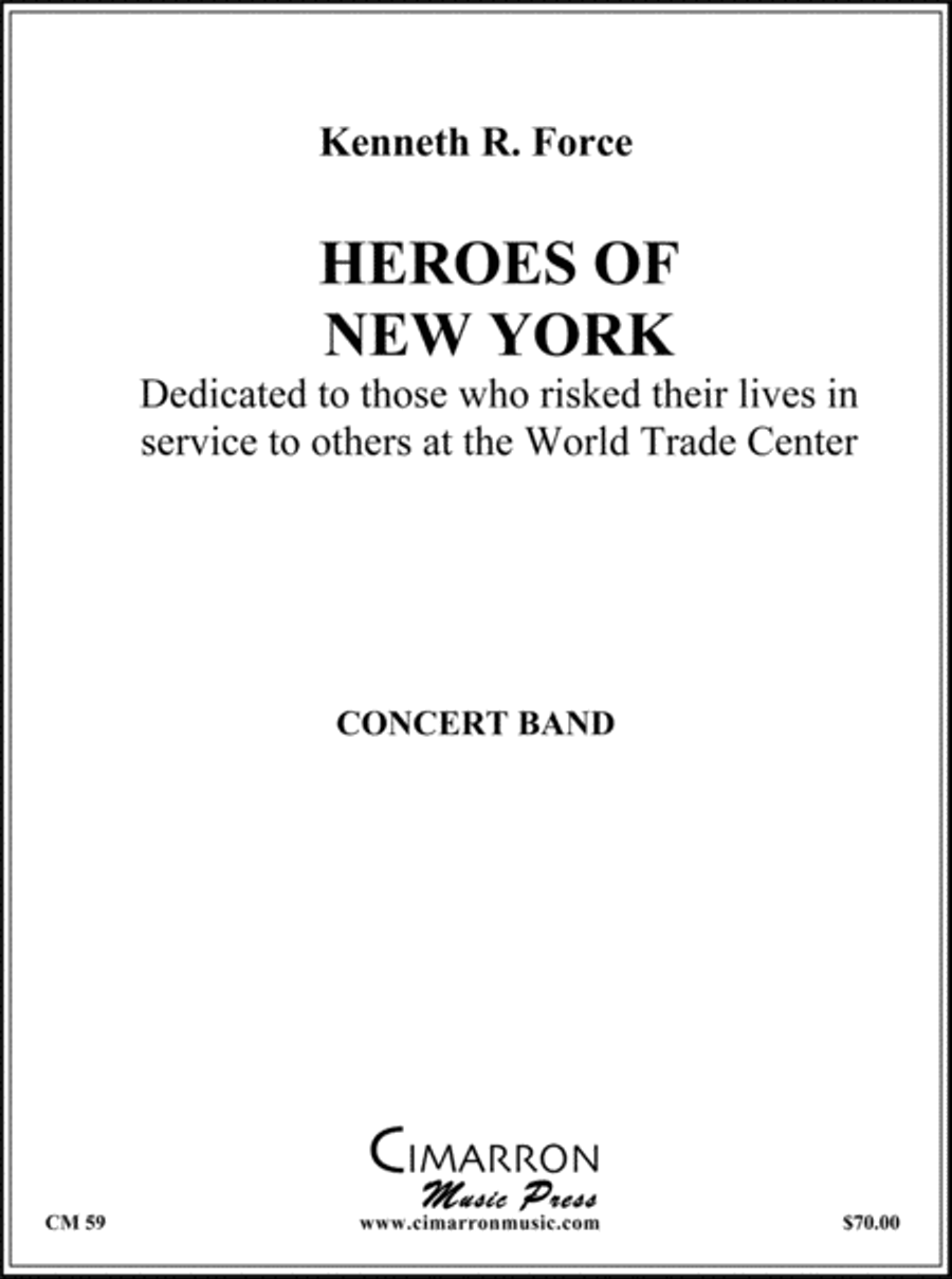 Heroes of New York Concert Band scores gallery preview page 1