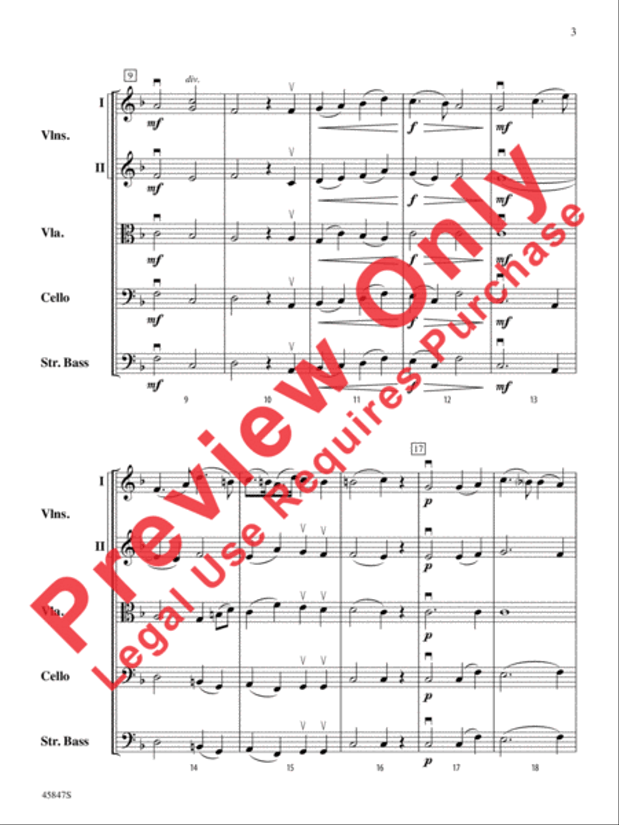March of the Priests String Orchestra scores gallery preview page 3