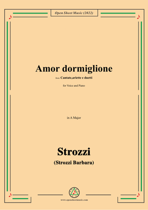 Book cover for Strozzi-Amor dormiglione,from Cantate,ariette e duetti,in A Major