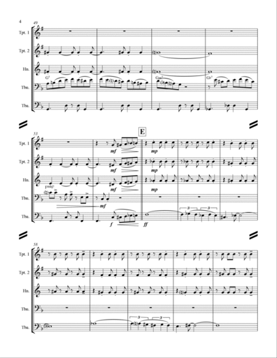 The Girl From Ipanema (Garota De Ipanema) Brass Ensemble scores gallery preview page 5