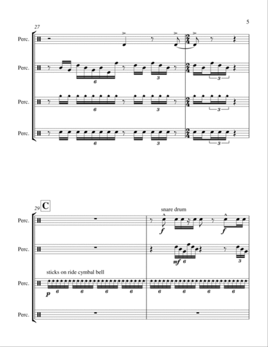 Erput! Percussion Ensemble scores gallery preview page 5