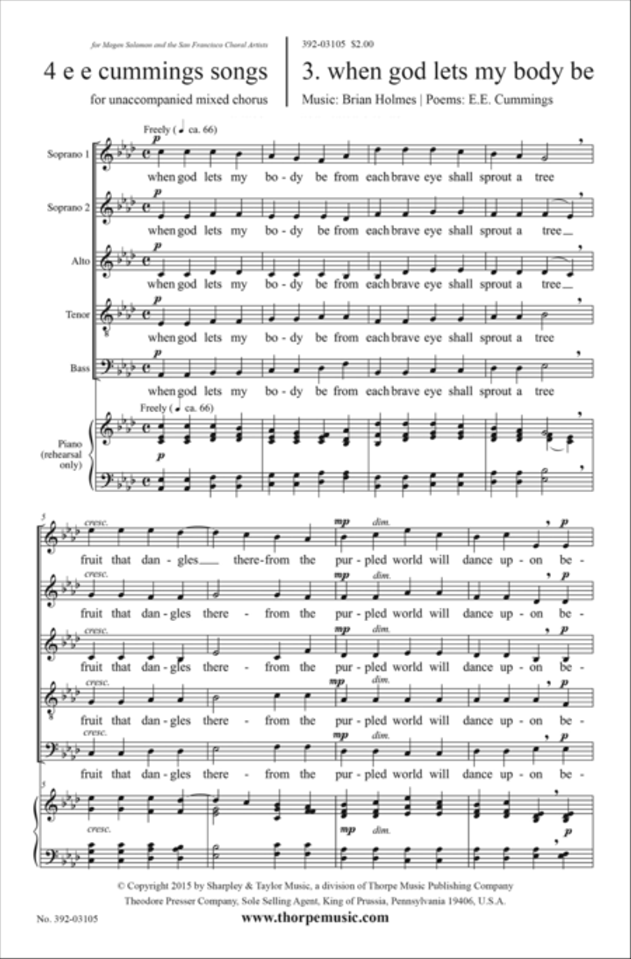 4 e e cummings Songs SSATB scores gallery preview page 2