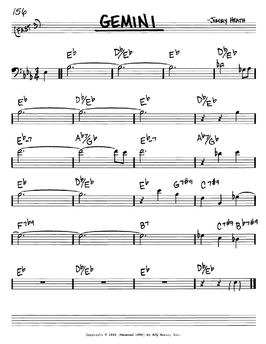 Gemini Bass Clef Instrument scores gallery preview page 1