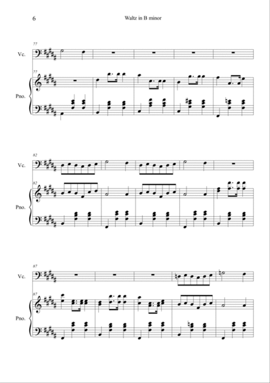 Waltz No.10 in B Minor Op.69, No.2 Piano scores gallery preview page 6