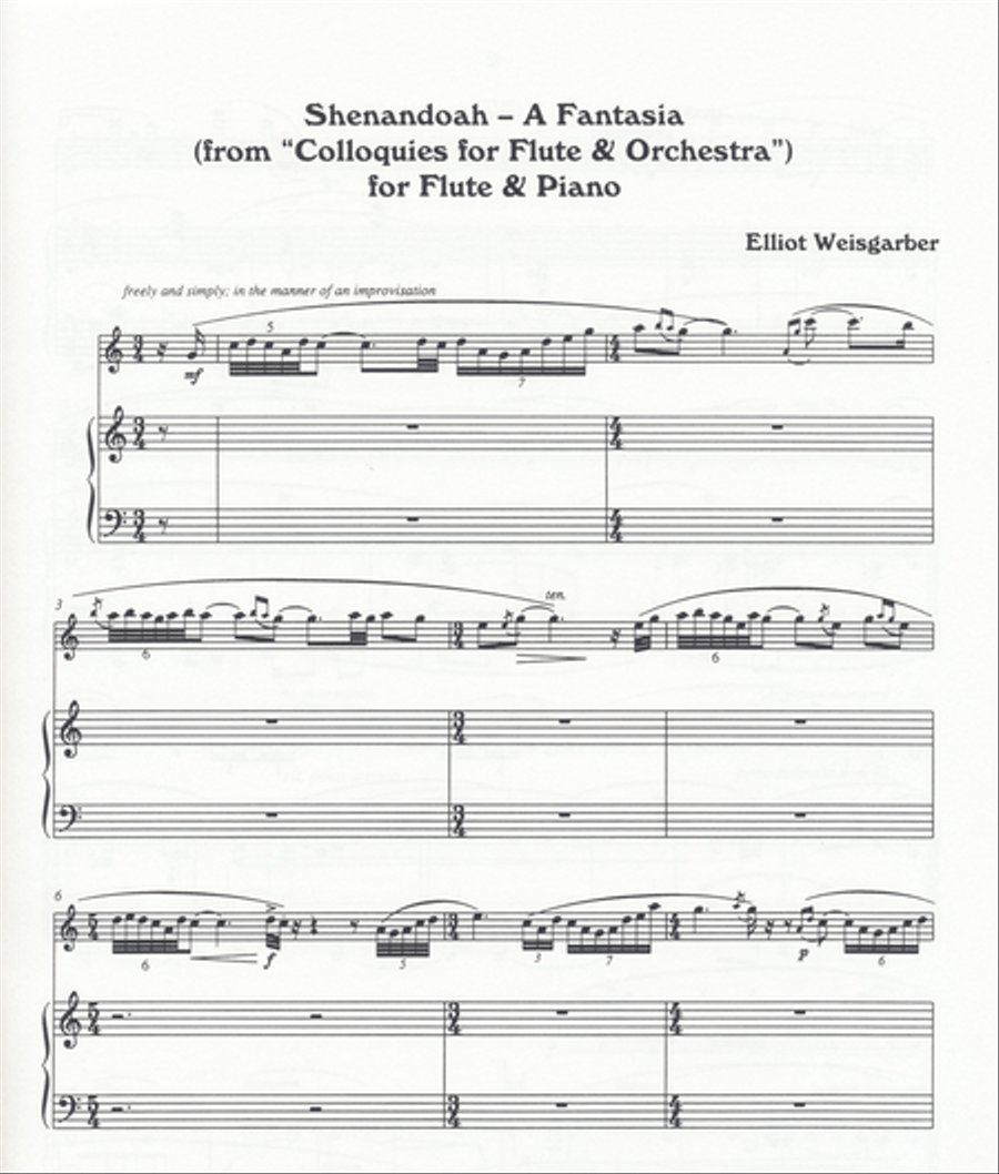 Shenandoah - a Fantasia Flute Solo scores gallery preview page 2