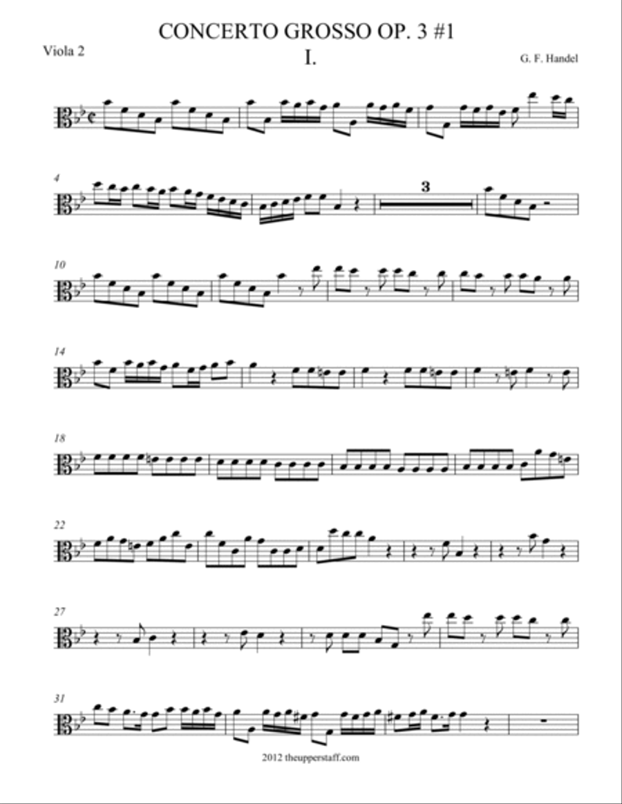 Concerto Grosso Op. 3 #1 Movement 1 String Orchestra scores gallery preview page 3
