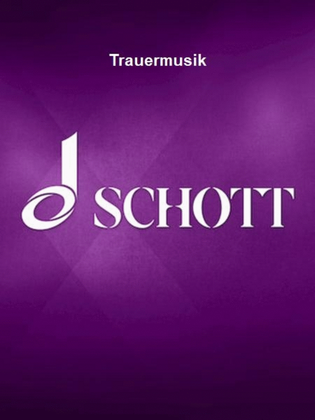 Book cover for Trauermusik