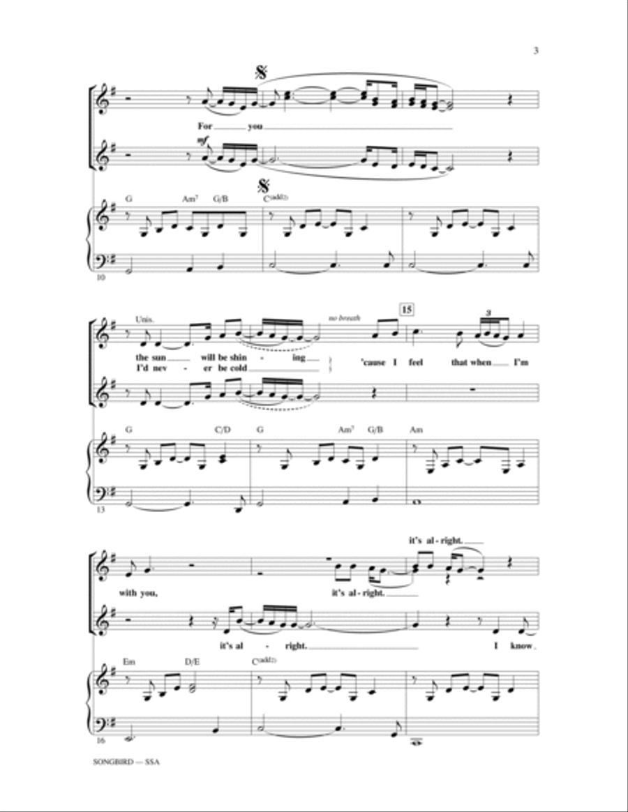Songbird SSA scores gallery preview page 2