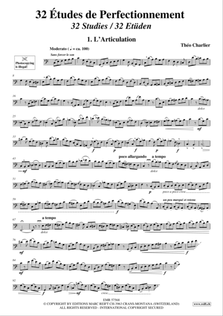 32 Etudes de Perfectionnement Bassoon Solo scores gallery preview page 3