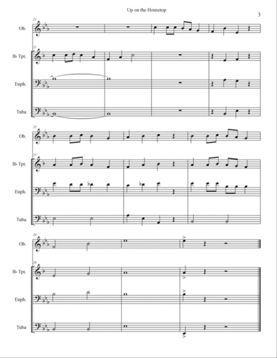Up on the Housetop Oboe scores gallery preview page 6