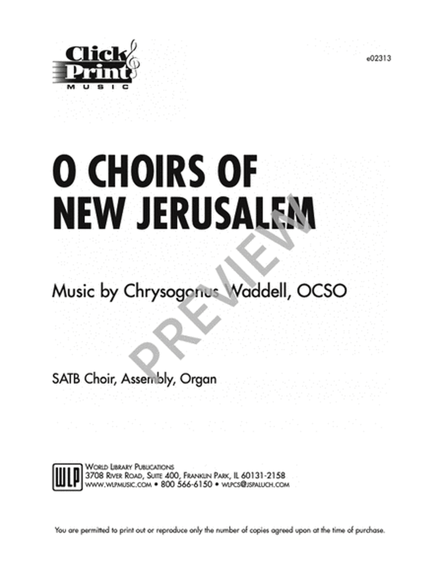 O Choirs of New Jerusalem image number null