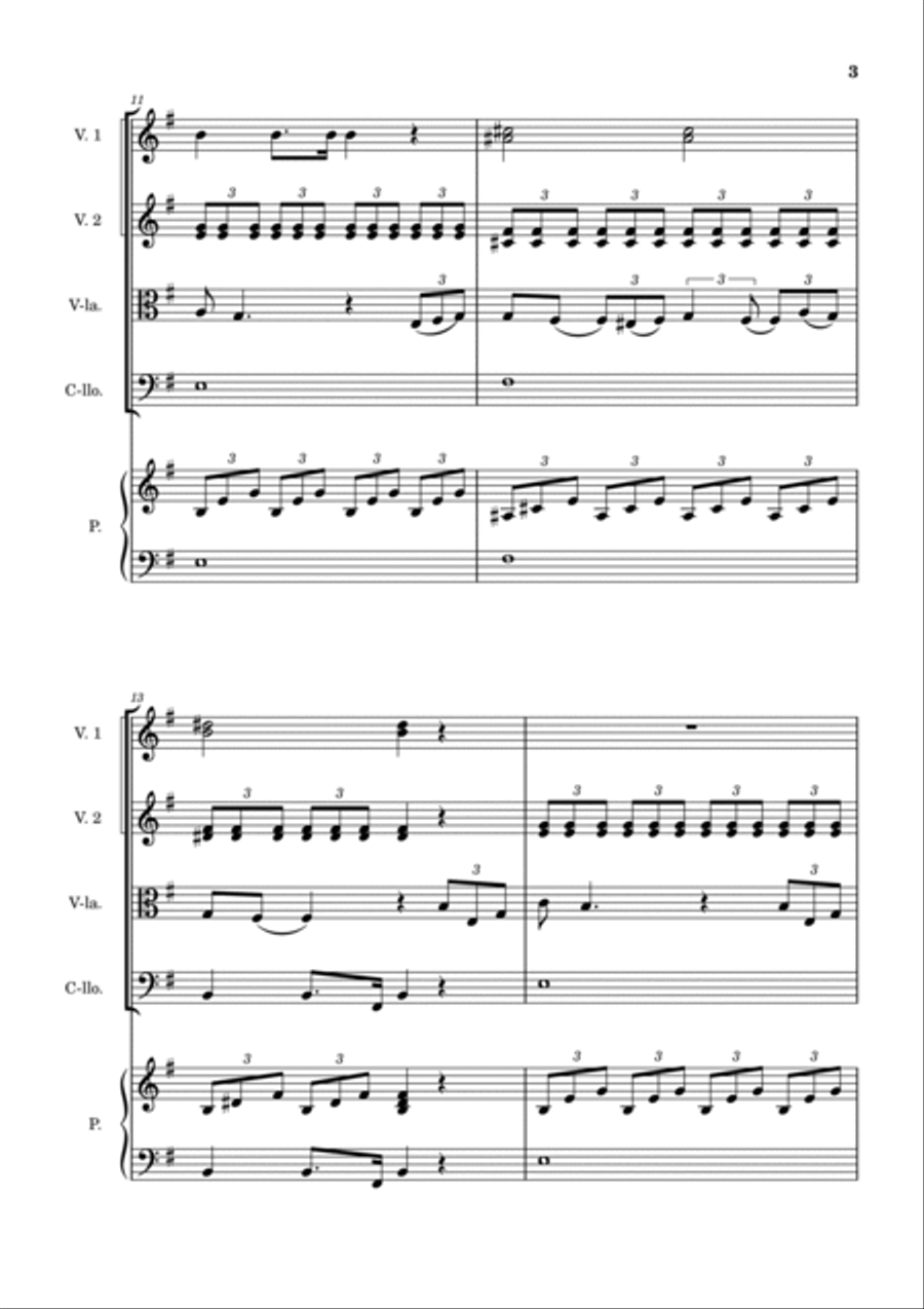 Guarda che Luna String Quartet scores gallery preview page 3