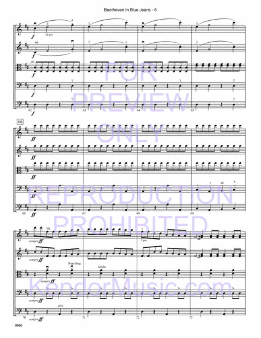 Beethoven In Blue Jeans String Orchestra scores gallery preview page 8