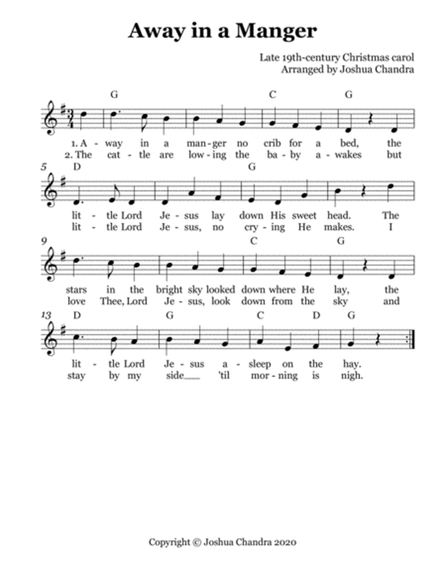 Away in a Manger (Lead Sheet) image number null